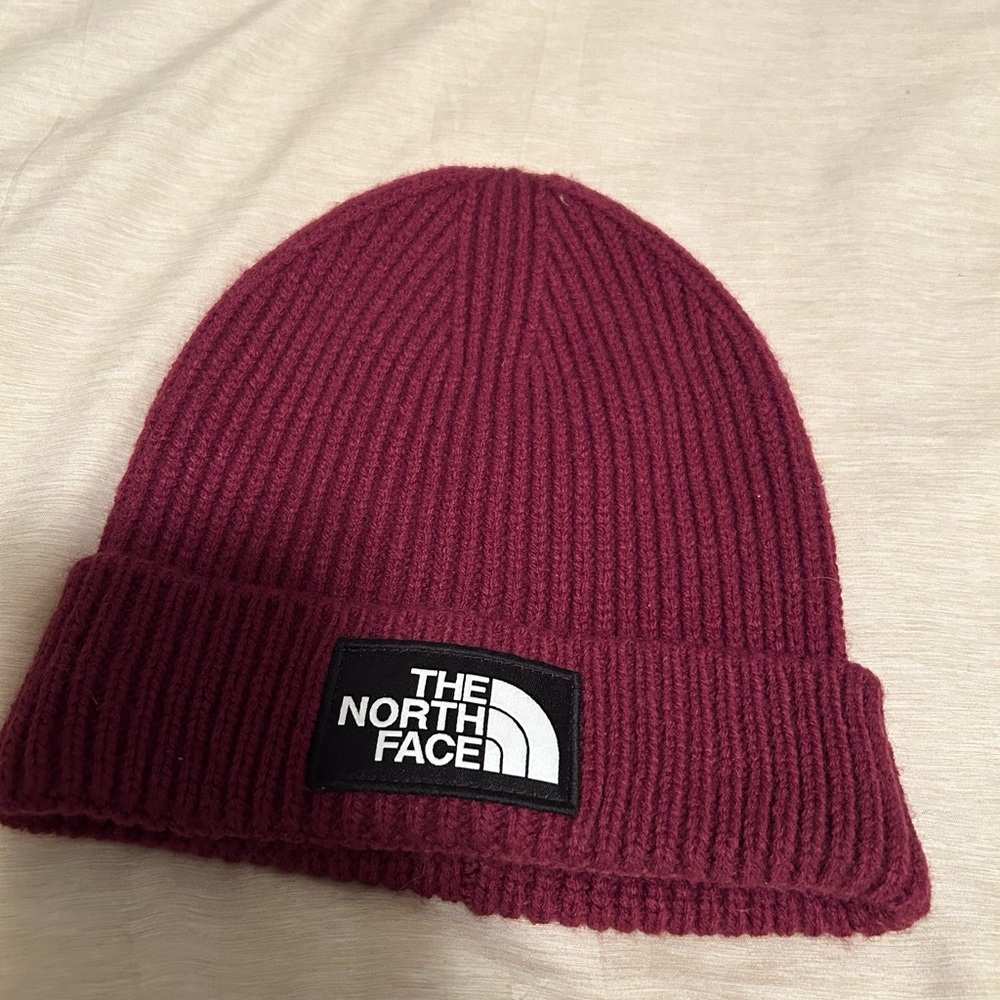 The North Face Knit Cuffed Beanie - Deep Wine